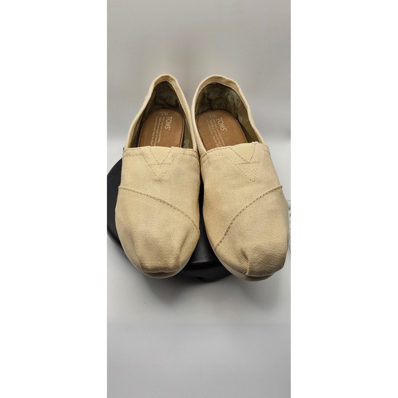 Toms Shoes - Toms Classic Alpargata Canvas Slip On Shoes Natural Beige Womens 7